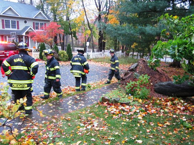 As we all lived through the Perfect Storm Sandy the Nanuet Fire Department answered the calls for help. Over 80 calls in  24 hours. Here are a few from Monday evening. Photo By Vincent P. Tuzzolino . 10-29-2012